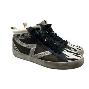 GIANNI BINI ELLEINAA GLITTER ZEBRA SNEAKERS SIZE 7